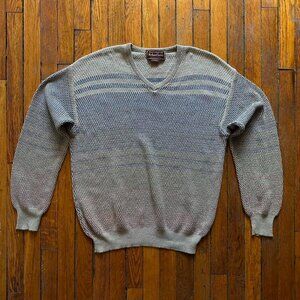 Vintage 90s Marlboro Classics Country & Outdoors Knit Sweater Men XL Beige Multi